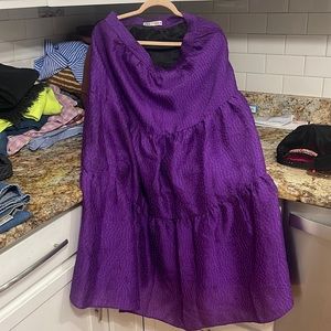 Zara Purple Long Skirt size : XL